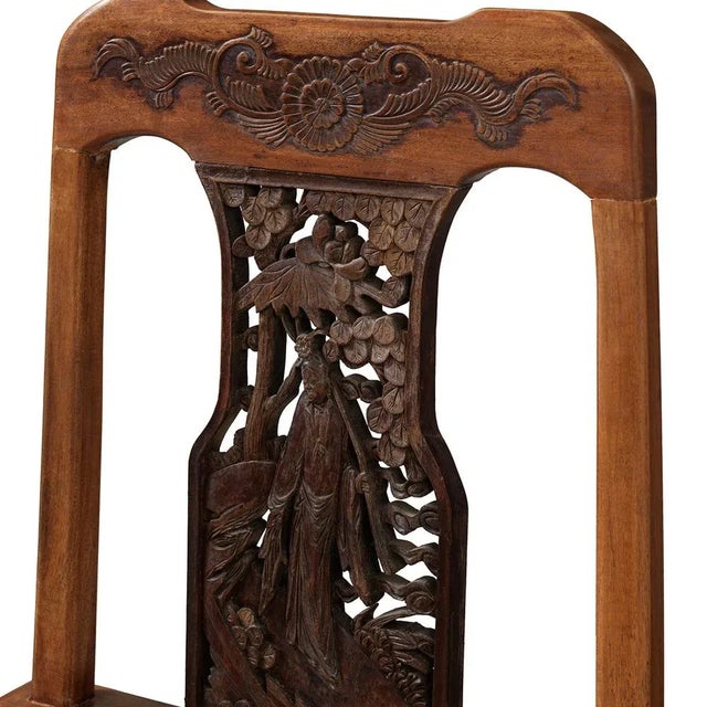 This chair is from Jiangsu province in eastern China, circa 1880. Unusual in its design, it features a wide, deeply carved...