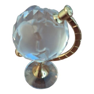 Swarovski Crystal Memories Mini Globe (Gold Accent), Item Number 199455 For Sale