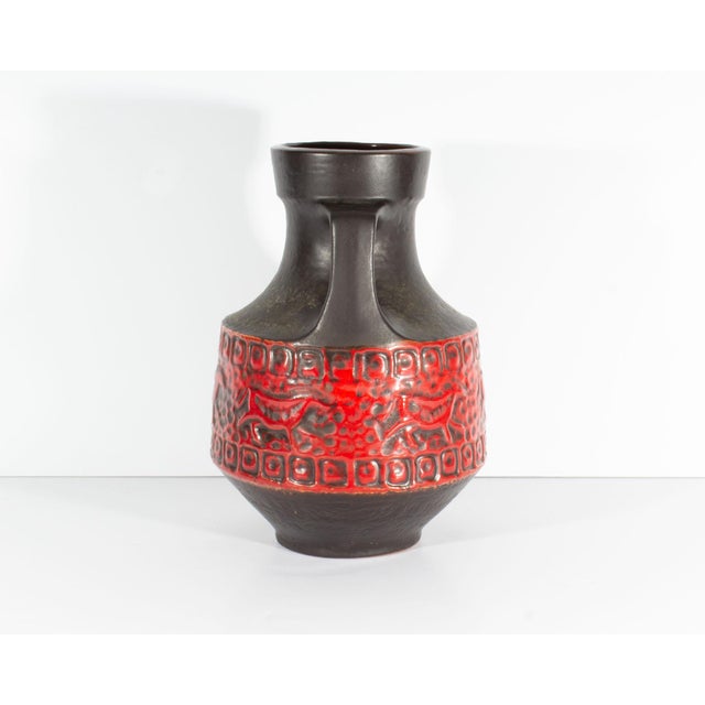 Mid-Century Modern West German Prehistoric Design Jug Vase by Carstens Tönnieshof For Sale - Image 3 of 9