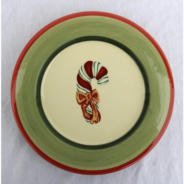 Early 21st Century Christopher Radko Christopher's Tree Dessert Plates-Set of 7 For Sale - Image 5 of 7
