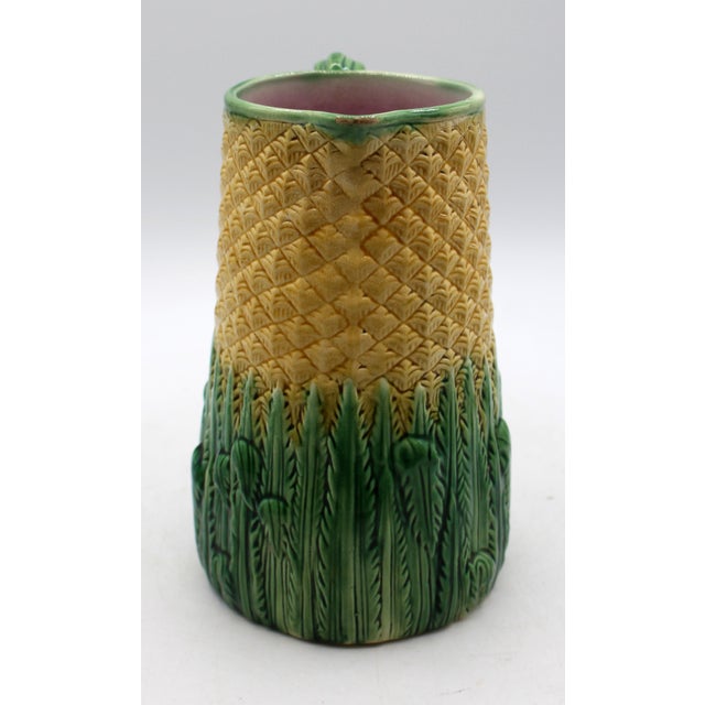C. 1880s English Majolica Pineapple Pitcher For Sale - Image 4 of 6
