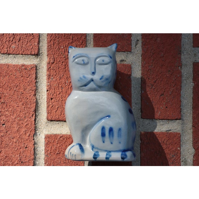 Ceramic Eldreth Pottery Stoneware Cat Figure For Sale - Image 7 of 7