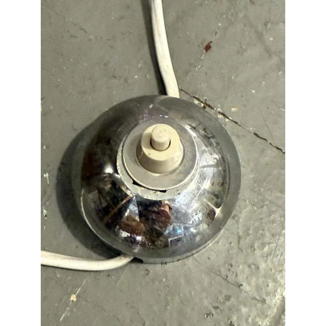 Rupert Nikoll Midcentury Modern Brass Floor Lamp With Plastic Shade in the Style of Nikoll For Sale - Image 4 of 8