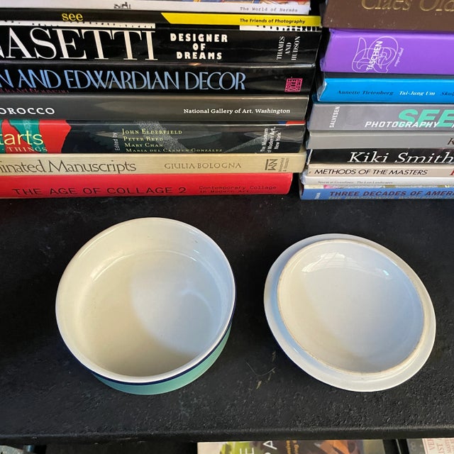 2000 - 2009 2000s French Tiffany and Co. World Globe Ceramic Catchall With Lid For Sale - Image 5 of 6