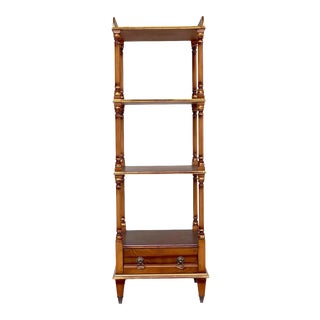 English Regency Style Mahogany and Burl Three-Tier Étagère For Sale
