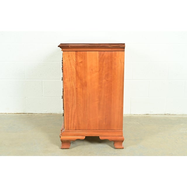 Harden Furniture Georgian Solid Cherry Wood Three-Drawer Block Front Dresser or Chest of Drawers For Sale - Image 13 of 15