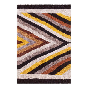 Multicolored Geometric Pattern V1930s Vintage Navajo Style Scatter Size Area Rug