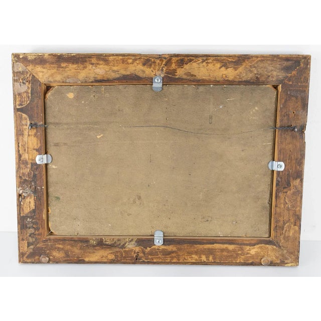 Gold American School Oil Landscape Painting For Sale - Image 8 of 10