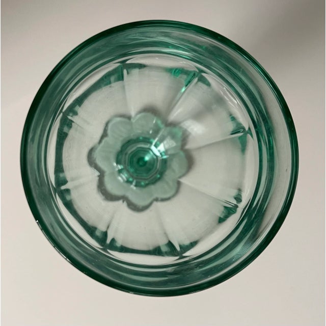 Libbey Glass Co. Vintage Libbey Glass Goblets-"Spanish Green"-Set 8 For Sale - Image 4 of 7
