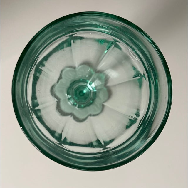 Libbey Glass Co. Vintage Libbey 'Spanish Green' Gibralter Goblets-Set 8 For Sale - Image 4 of 7