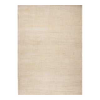 Rug & Kilim’s Modern Textural Oversized Rug With Striae of Beige - 13'9''x19' For Sale