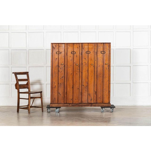 19th Century English Pine Locker Cabinet, 1890s For Sale - Image 4 of 15