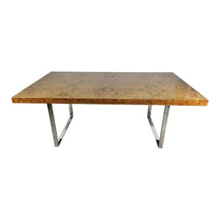 1970s Burl Wood Dining Table For Sale
