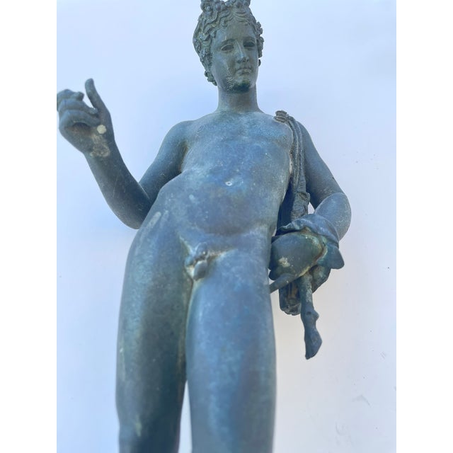 Early 20th Century Grand Tour Solid Bronze “Narcissus” After the Antique – Early 20th Century Classical Figure For Sale - Image 5 of 15
