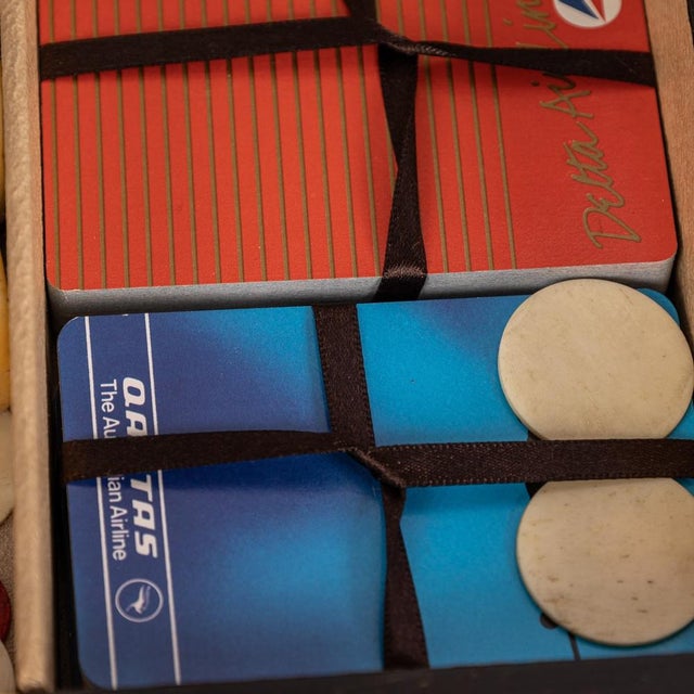 Victorian Walnut & Brass Card Games Box, 1890s For Sale - Image 11 of 18