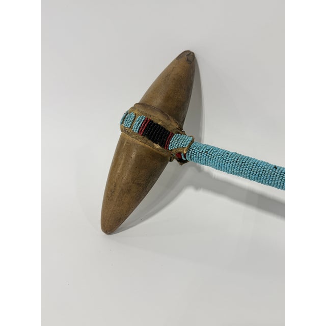 Native American, Western Great Plains Ceremonial Beaded War Club Circa 1900 For Sale - Image 12 of 13