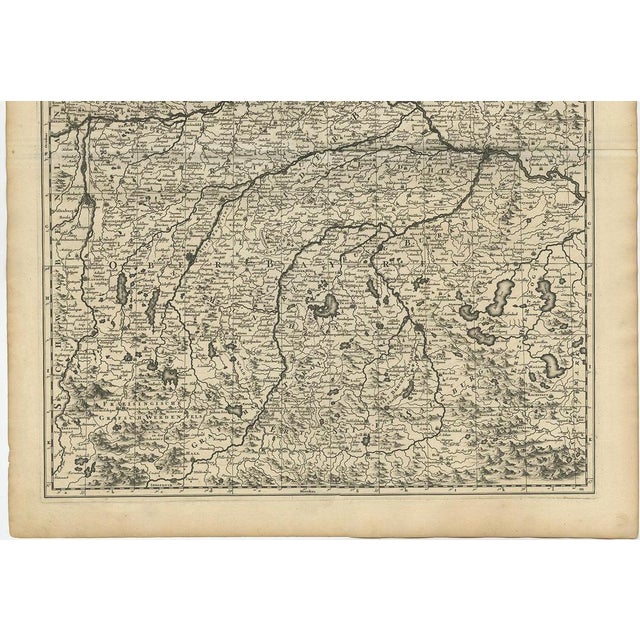 Antique Map of Bavaria with Many Details For Sale - Image 4 of 9