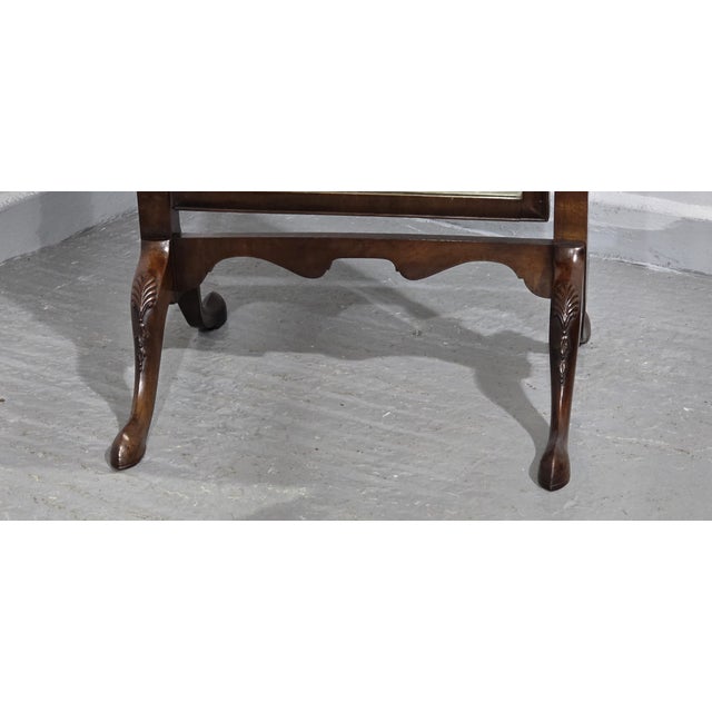 Queen Anne Walnut Cheval Mirror, 1920 For Sale - Image 10 of 12