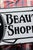 Black Antique D S P "Beauty Shoppe" Storefront Flange Sign For Sale - Image 8 of 9