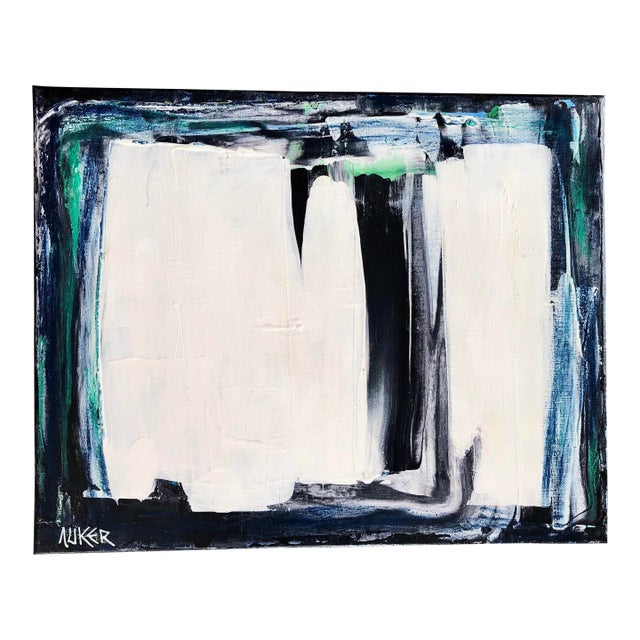 Contemporary Original Abstract Painting “Glacier “ by Cassandra Auker For Sale