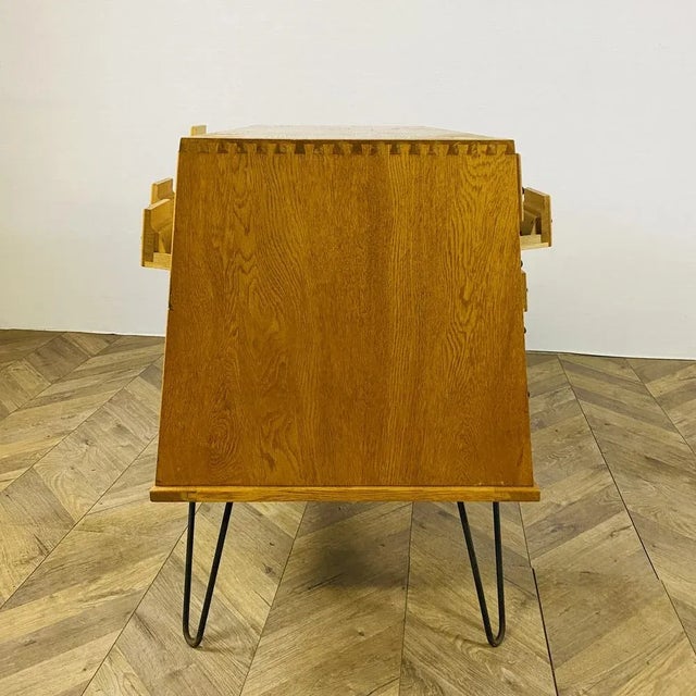 Mid-Century Index Card Filing Cabinet in Oak For Sale - Image 15 of 17