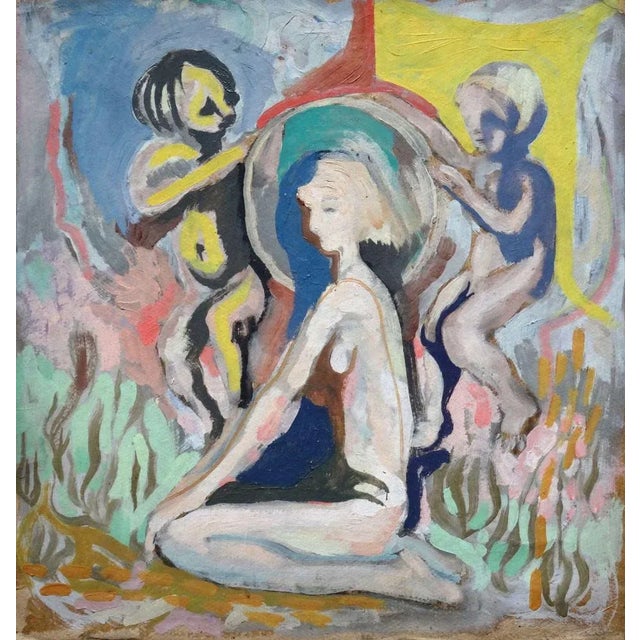 1970s Vladimir Glushenkov, Mom, Double Sided Oil on Cardboard, 1976 For Sale - Image 5 of 5