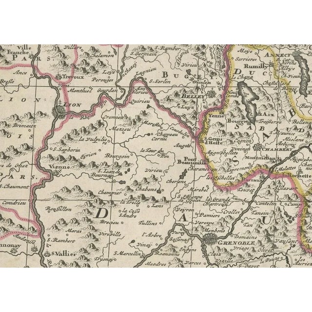 Map of Piedmont, Savoy and Liguria by Justus Danckerts, Amsterdam c.1690 This richly detailed and decorative map, titled...