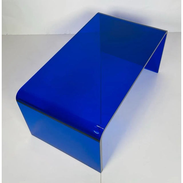 Lucite Coffee Table in Cobalt Blue by Cain Modern, Usa 2023 Chairish