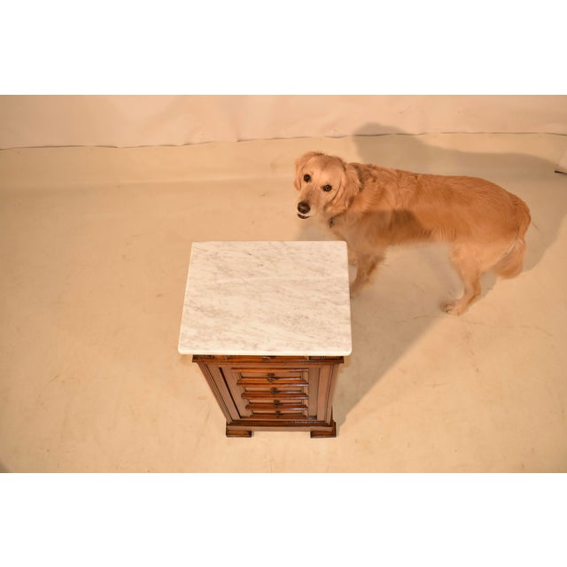 Brown 19th Century French Walnut Bedside Cabinet For Sale - Image 8 of 10