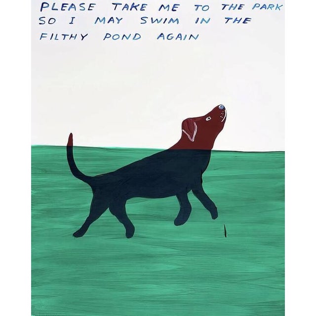 David Shrigley Dog Swimming Print For Sale