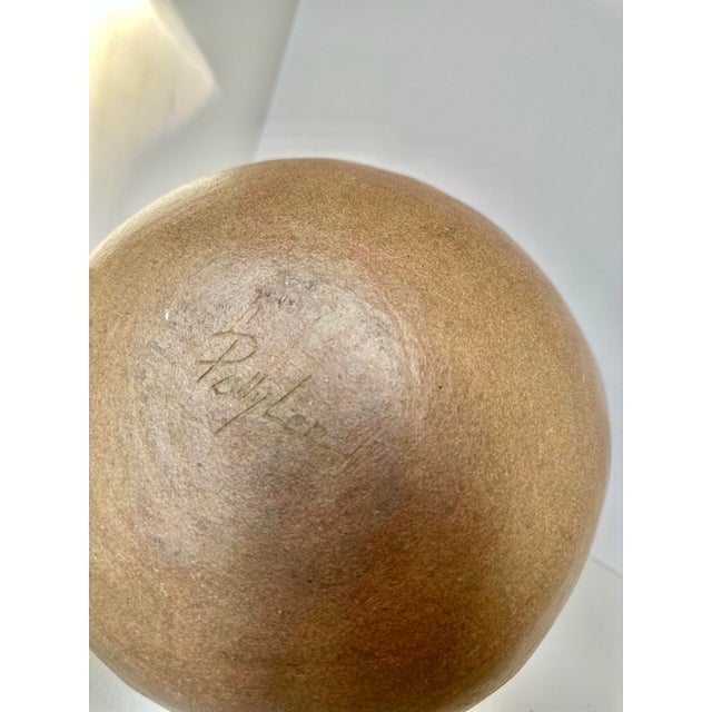 Ceramic Mid 20th Century Organic Studio Pottery Vase by Polly Lee, Signed For Sale - Image 7 of 8