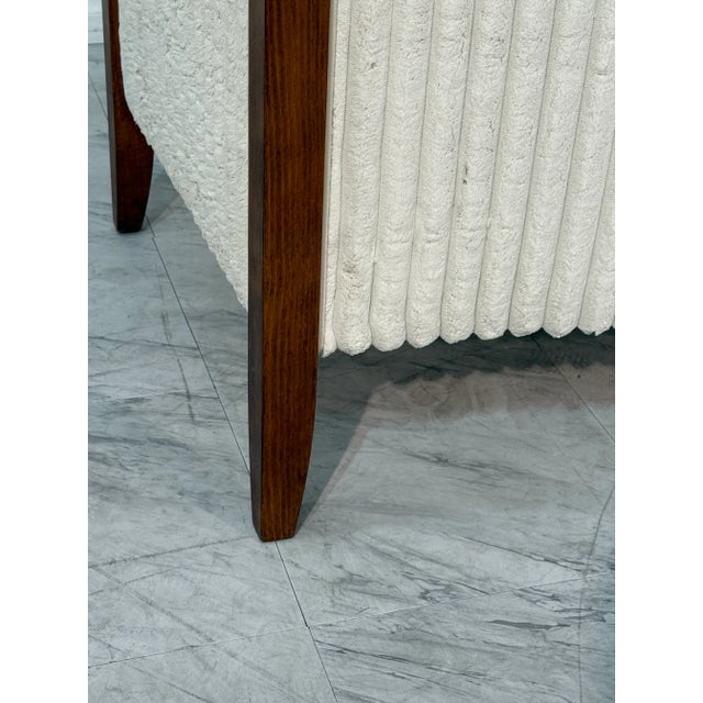 Ivory 1970's Italian Modernist Lounge Chairs With Flared Frame - Set of 2 For Sale - Image 8 of 9