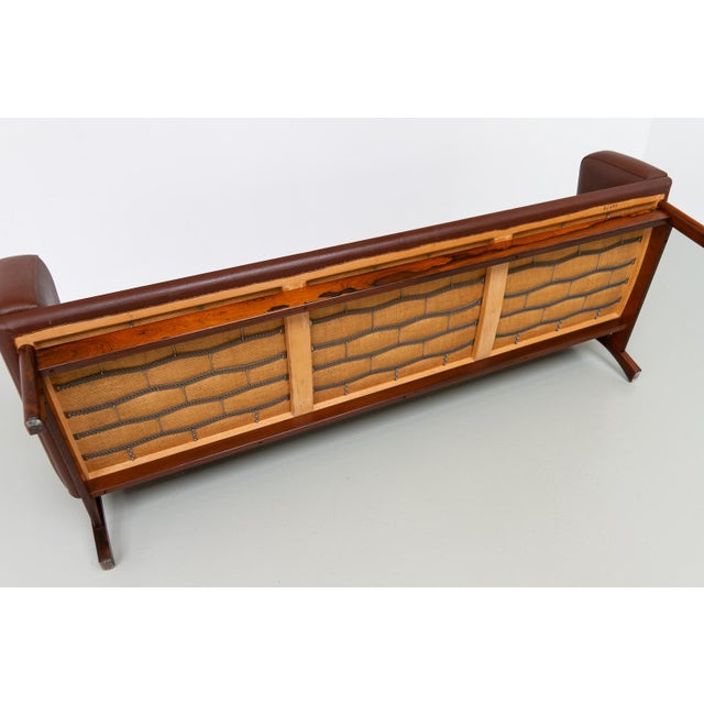 Danish Modern Leather and Rosewood Sofa from Eran, 1960s For Sale - Image 15 of 18