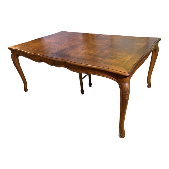 French Provincial Style 1964 Vintage Baker Dining Room Table For Sale
