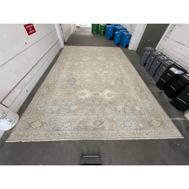 Design Plus Gallery presents a 16ft 2in x 24ft Oushak Area Rug. This rug has oversized dimensions and is a high-end, hand-...