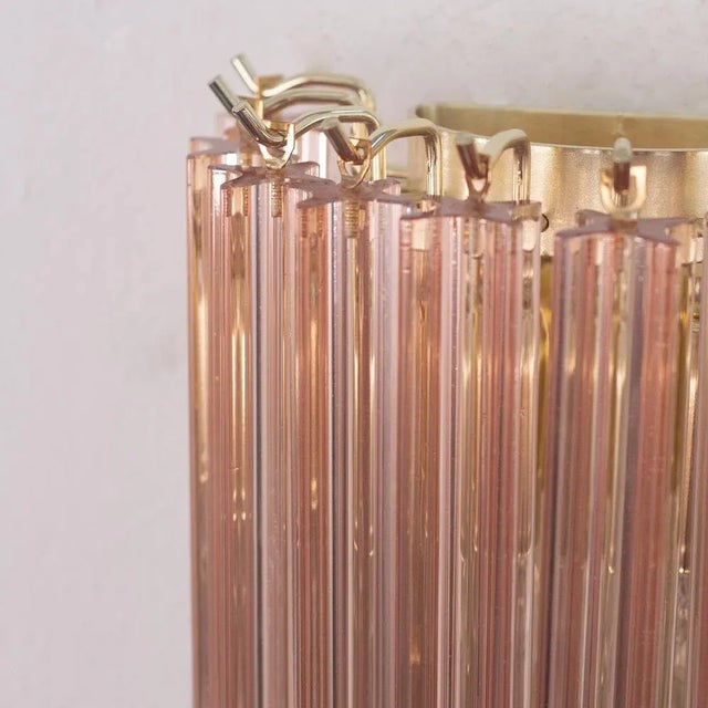 Vintage Italian Wall Lamps with Murano Glass Pink, 1990s, Set of 2 For Sale - Image 11 of 13