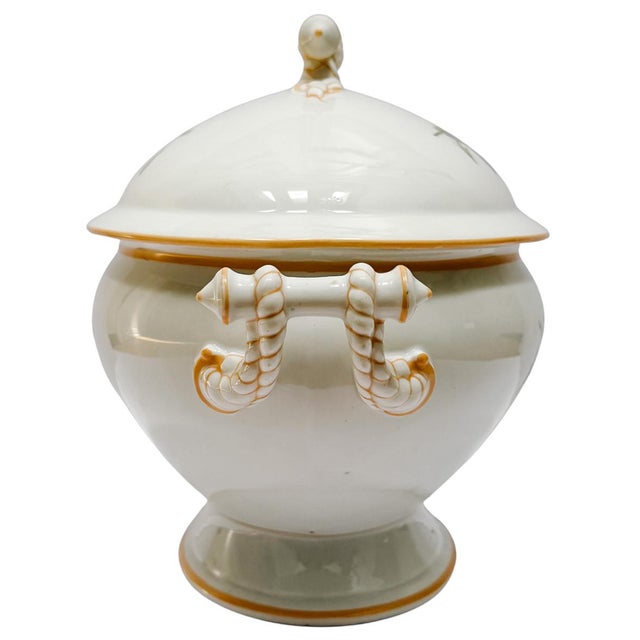 Late 19th Century Antique Haviland Limoges Porcelain Soup Tureen With Lid, Schleiger Rose Pattern For Sale - Image 5 of 10