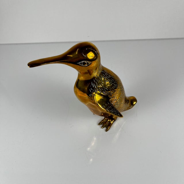1970s Mid-Century Modern Hollywood Regency Brass Penguin Sculpture, 1970s For Sale - Image 5 of 14