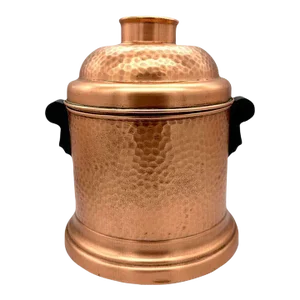 1930s Hammered Copper Tin Lined Humidor with Bakelite Handles by Revere