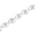 Contemporary .925 Sterling Silver 1/2 Cttw Rose Cut Diamond Almond Shape Link Tennis Bracelet (I-J Color, I3 Clarity) - 7” For Sale - Image 3 of 6