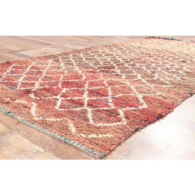 Textile Vintage Boucherouite Moroccan Rag Rug - 05'05 X 10'11 For Sale - Image 7 of 9