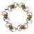 Vintage 1940s Designer Enzell Gold Sterling Citrine Crystal Bracelet For Sale