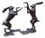 Large Cast Bronze Boxing Hares Sculptures For Sale