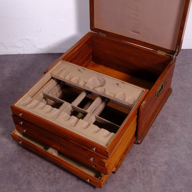Antique Art Deco Wooden Cutlery Chest, 1920s For Sale - Image 13 of 18