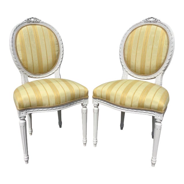 Classic French Louis XVI Side Chairs - a Pair For Sale