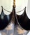 Metal 1960s Italian Figurative Black & Gold Floral Tole Umbrella Stand For Sale - Image 7 of 12