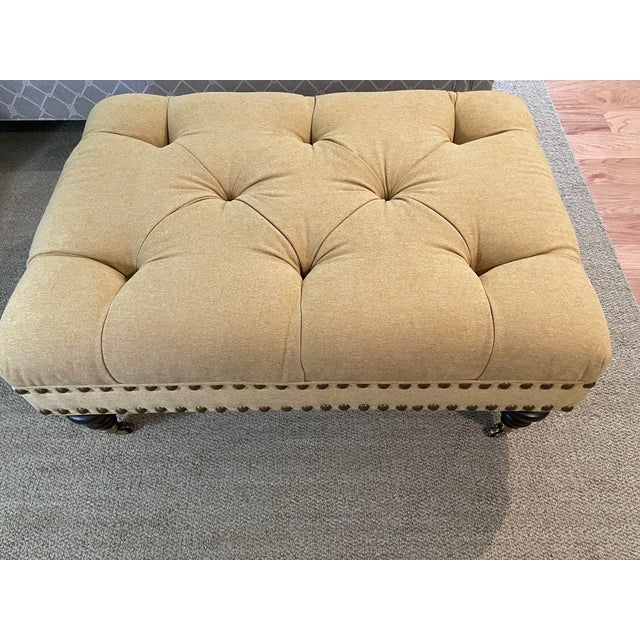 Ethan Allen Anton Tall Ottoman (EthanAllen) For Sale - Image 4 of 5