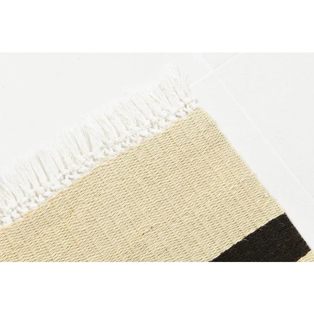 Beige Striped Hemp Runner Rug For Sale - Image 12 of 14