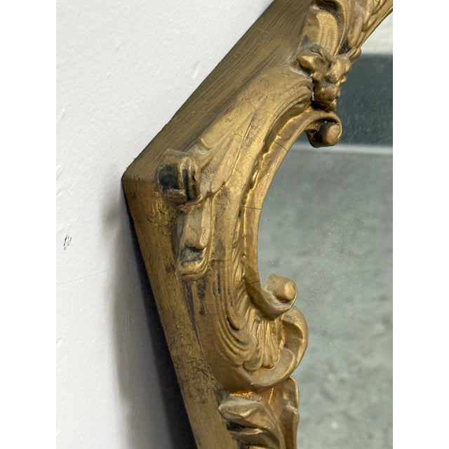Louis XV Style Gilt + Patina Mirror, Antique For Sale In San Francisco - Image 6 of 12