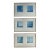 Donna Levinstone Minimalist Pastel Paintings in Blue Tones, Set of 3 For Sale